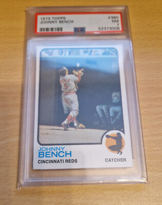 1973 Topps Johnny Bench (CINCINNATI REDS) PSA 7 Card #380!