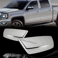 Chrome ABS Side Mirror Covers Caps For 2014-2018 Chevy Silverado/GMC Sierra 1500