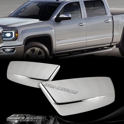 Chrome ABS Side Mirror Covers Caps For 2014-2018 Chevy Silverado/GMC Sierra 1500