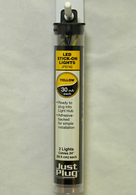 NEW Woodland Scenics JP5742 Just Plug Lighting System Yellow LEDs 2 Ct