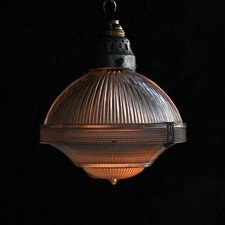 Mid-20th Century three-part Holophane light