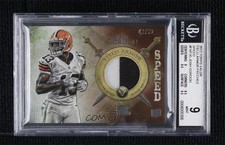 2012 Topps Valor Field Armor Speed 47/70 Josh Gordon BGS 9 MINT Patch 06yt