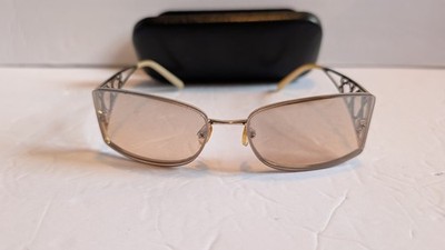 Sunglasses Light Lenses Gold Rimmed Real String Pattern
