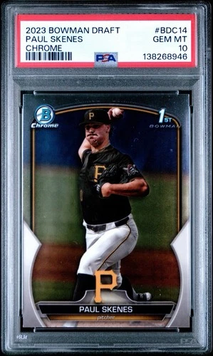 Bowman Draft 2023 Chrome Paul Skenes 1st Rookie BDC-14 PSA 10 Pirates