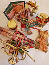 CHRISTMAS DECORATIONS x 11 - MIXED MUSICAL THEME - FATHER CHRISTMAS - USED