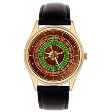 LAS VEGAS ROULETTE WHEEL  SOLID BRASS CASINO GAMBLING WATCH  COLLECTIBLE GIFT