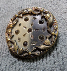 Vintage Antique Victorian Metal & Celluloid Button Fancy Design — photo 3