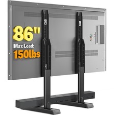 5Rcom Supporto TV Universale, Gambe Grandi per 32-86 Pollici Piatto 32-86 Pollici, Nero 