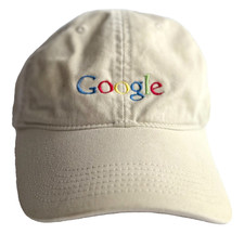 ORIGINAL VINTAGE GOOGLE BEIGE SNAPBACK BASEBALL CAP ADJUSTABLE COTTON HAT