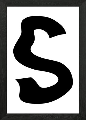 Niedlicher Buchstabe S gerahmtes Wandbild Poster Leinwanddruck Bild