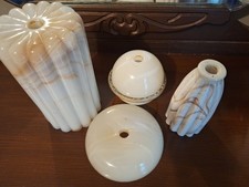 Art Deco~ Akro Agate Slag Glass~  Floor Lamp Smoke Stand Parts