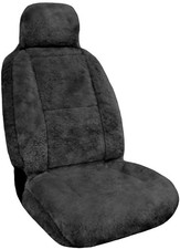 23 Inch Single Seat Cover Sheepskin Gray Eurow Australian Merino Plush Universal