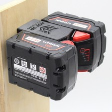 Battery Wall Mount Holder Compatible w Milwaukee M18 2 4 6 Slot Rack