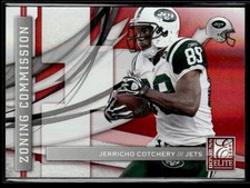 2009 Donruss Elite Zoning Commission Red Jerricho Cotchery 034/199 New York Jets
