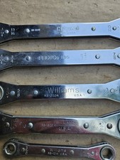 Vtg Usa Ratcheting Box Wrench Set 38 To 1516 No Skips - Williams Proto Kastar Vtg Usa Ratcheting Box Wrench Set 38 To 1516 No Skips - Williams Proto Kastar