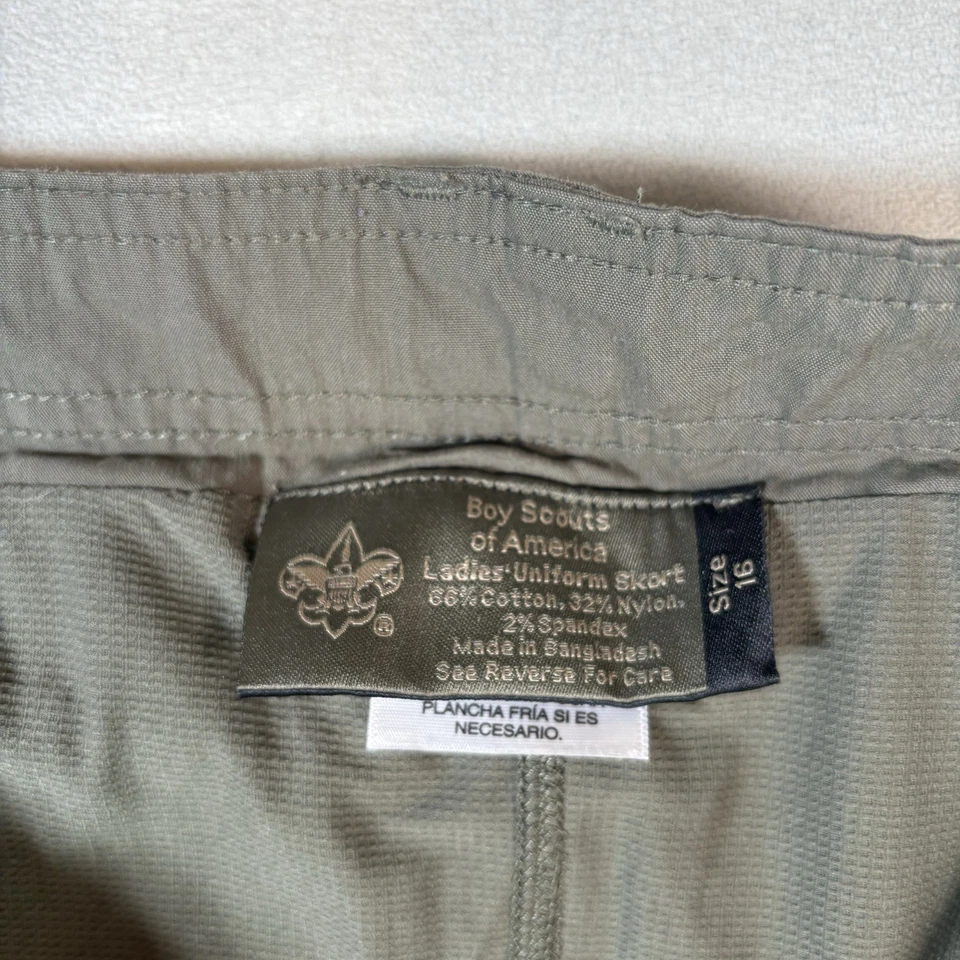 Boy Scouts Skort Mujer Talla 16 Verde Den Madre Senderismo Damas Uniforme Carga Foto 3 de 4