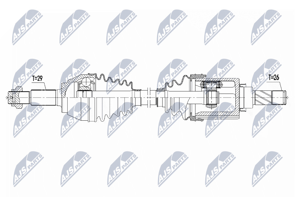 Front Left NTY OE NPW-NS-098 Drive Shaft for NISSAN