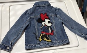 Gap Disney Toddler Girl Minnie Mouse Denim Jean Jacket Sz 4