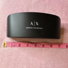 Armani Exchange A X Black Hard Hinged Case for Glasses/Sunglasses 7 in Unisex