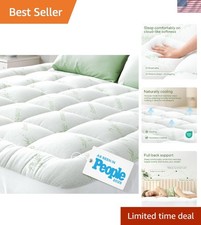 Niagara Ultra Soft Twin Mattress Topper - Cooling Bamboo Pillow Top for Relief