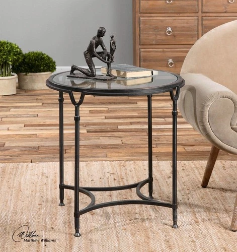 Samson - 25 inch Mirrored Side Table - 24.38 inches wide by 24.38 inches deep - Picture 2 of 5