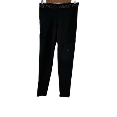 Nike Pro Dri-FIT Women's Training Leggings Athletic Black Sz L Athleisure Gym