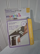 Munchkin/Drawer And Cabinet Latches/ 12 PACK-WHITE/New