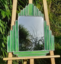Stunning Art Deco Style Stained Glass Mirror