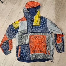 Bleeker Mercer Blue Red Windbreaker Hoodie Ba...