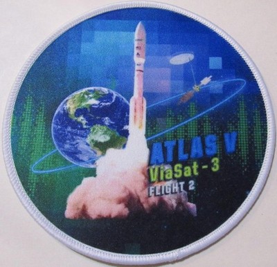 ATLAS V VIASAT-3 FLIGHT 2 MISSION SPACE TOKEN MEDALLION 4'' VIASAT BROADBAND