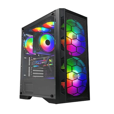 NEW RTX 3050 6GB Gaming PC Desktop Ryzen 5 4500 8GB 480GB Raidmax X6 TRU8L