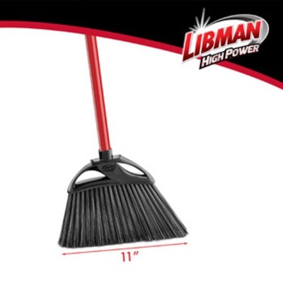 11 In. High Power Indoor/Outdoor Angle Broom with Steel Handle