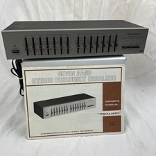 Vintage Realistic Model 31-1989 Seven Band Stereo Equalizer w/ Manual TESTED