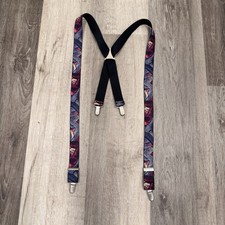 Vintage Pelican USA Suspenders Mens Swirly Colorful 80 s 90 s