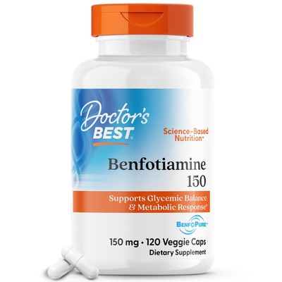 Doctor's Best BenFotiamine with BenfoPure, Non-GMO, Gluten Free, Vegan, Helps
