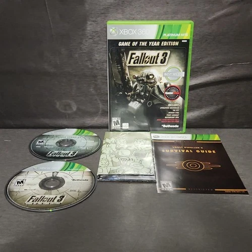 Fallout 3 Game Of The Year Edition Xbox 360 Game CIB GameStop Exclusive