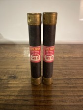 Lot of 2 -BUSSMANN FUSETRON FRS10 600V 10A DUAL ELEMENT TIME DELAY FUSE 1WS2-6 