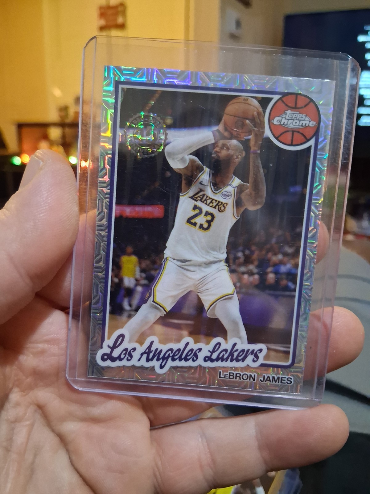 2025-26 Topps Chrome LeBron James 45th Anniversary Mojo Refractor #TC-LJ Lakers