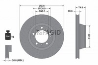 1X Pagid Bremsscheibe 54535NHC FüR Porsche 911 996 997 991 Targa Carrera GT2 GT3