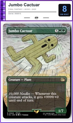 Jumbo Cactuar Final Fantasy #0343 rare 2025 MTG DCM 8