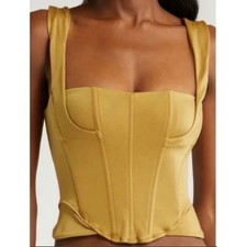 We Are HAH Knock Out Top Shroom XL Corset Square Neck Button Back NWT