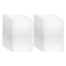 10pcs Metal Business Card 2.6x1.8x0.02" Mirror Laser Engrave Adhesive Silver