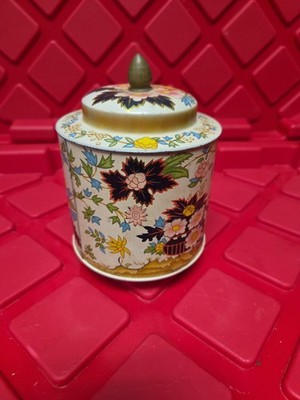 Vintage Murray-Allen Regal Crown Lidded Tin with Floral Design