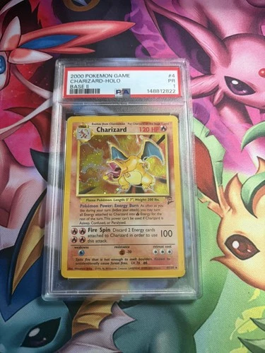 PSA 1 PR 2000 Base Set 2 II Charizard 4/130 Holo Foil Rare WOTC Pokemon