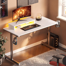42 Inch LED Gaming Desk with Monitor Stand PC Computer Gamer Home Office Table i