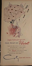 1947 Coty Sub-deb Lipstick vintage Carl Erickson art ad 