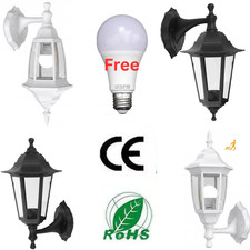 Wall-Mounted Outdoor Indoor Lantern Style Lamp Garden Light with bulb (free)