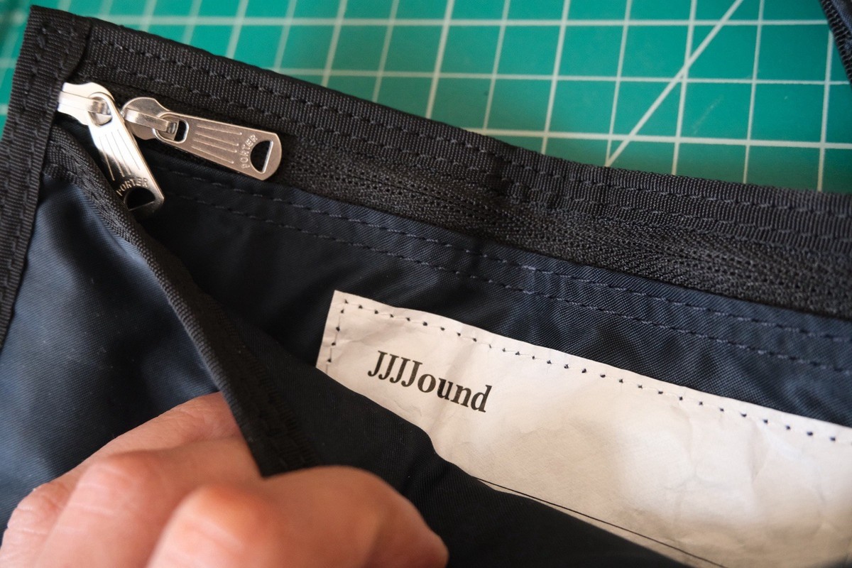 Porter x JJJJound Bifold Wallet Black with Zipper and Wrist Strap