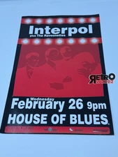 Interpol House Of Blues Concert Poster 11x17” Live Promo Show Music Band