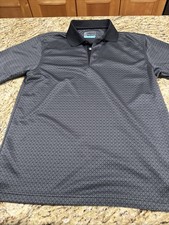 PGA Tour Men's Polo Shirt Men s Medium Gray Short Sleeve Golf Shirt NWT Cpix